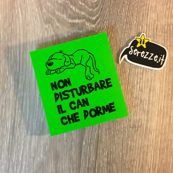 01-non_disturbare-dog_VERDE_quadretto_adesivo_serezze quadretto forex