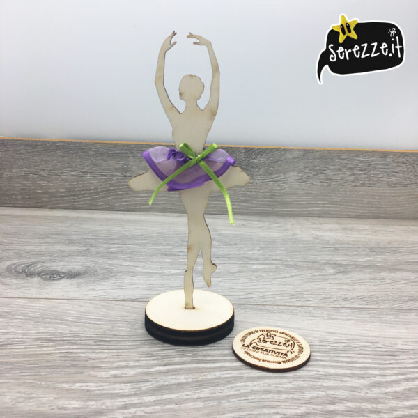 01_BALLERINA_lilla_verde_nastrini_laser_serezze topper cake
