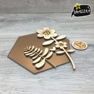 specchio con fiori