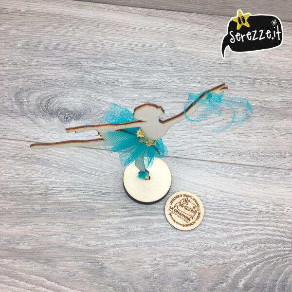 02_BALLERINA_azzurra_ORO_nastrini_laser_serezze topper cake