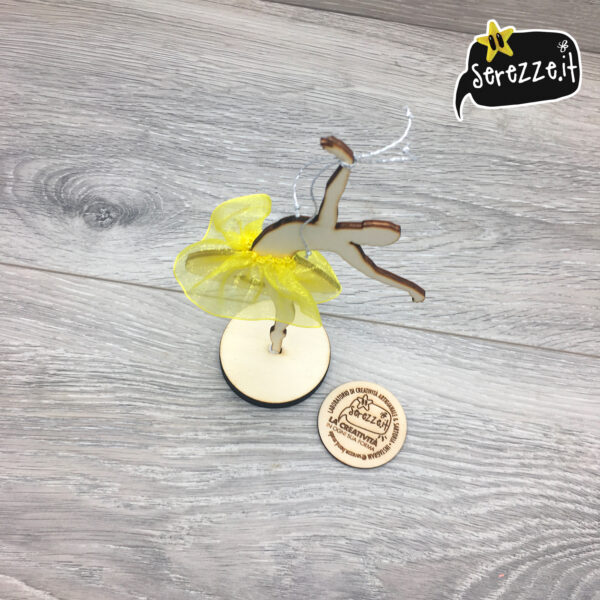 02_BALLERINA_giallo_tulle_nastrini_laser_serezze topper cake