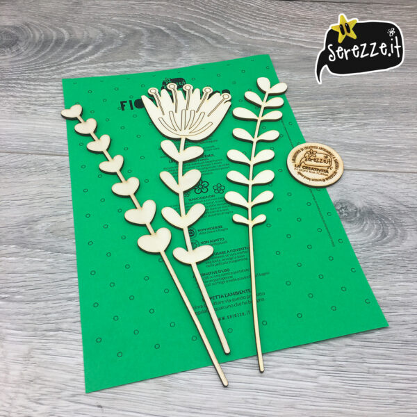 fiori in legno