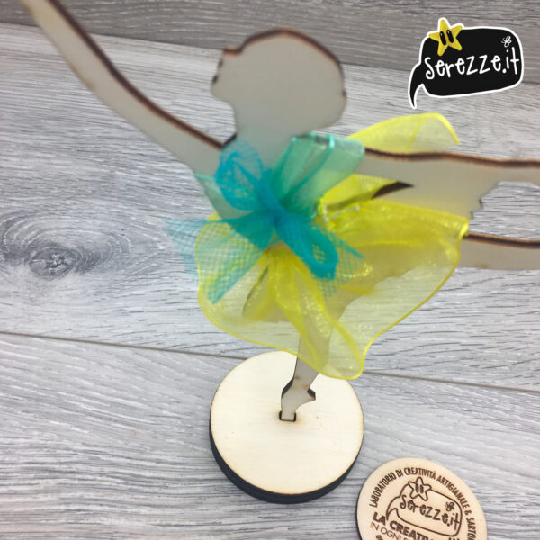 03_BALLERINA_giallo_azzurro_nastrini_laser_serezze topper cake