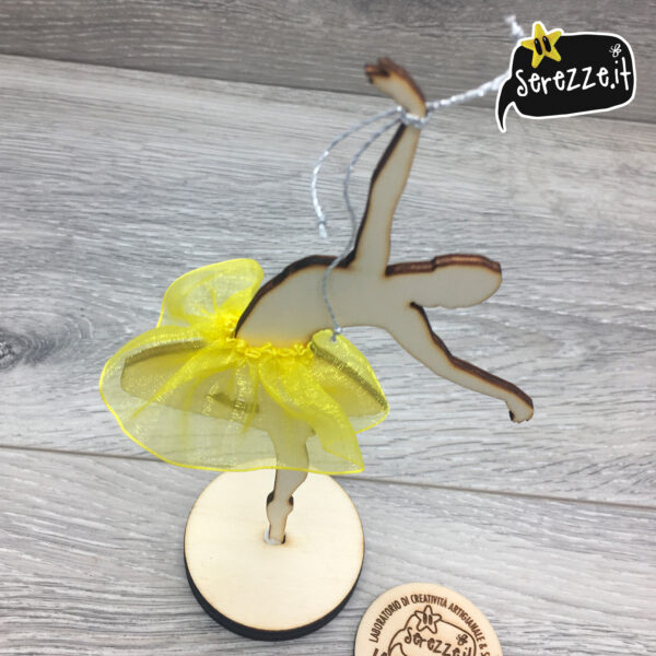 03_BALLERINA_giallo_tulle_nastrini_laser_serezze topper cake