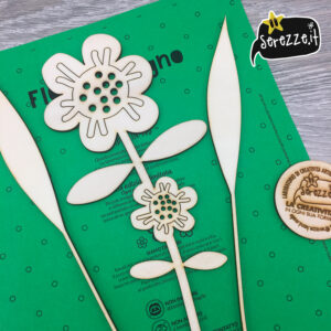 fiori in legno