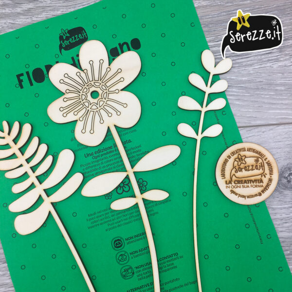 fiori in legno