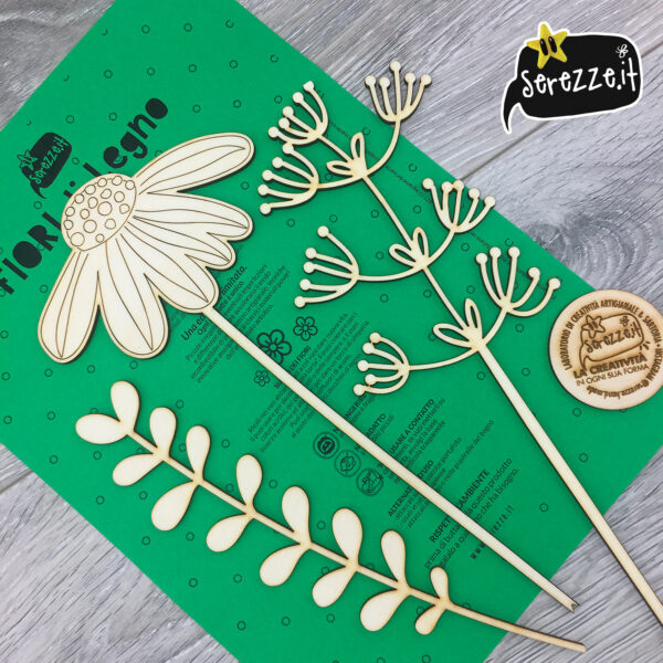 fiori in legno