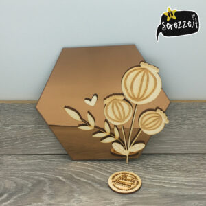 specchio con fiori