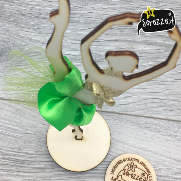 04_BALLERINA_verde_oro_nastrini_laser_serezze topper cake
