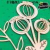 fiori in legno