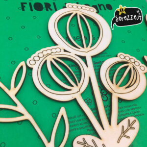 fiori in legno