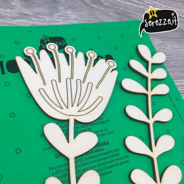 fiori in legno
