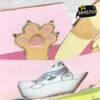 06_CASETTAfoto_GATTO-giallo_rosa_profilo-laser_serezze porta foto